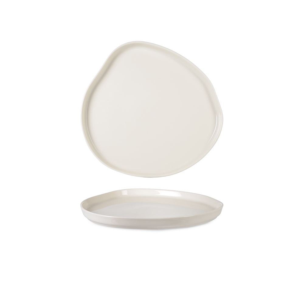 Nordic Organic Shape Vogue Cream Dinner Plate